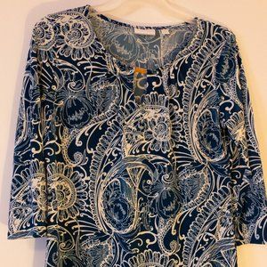 New York & Company 3/4 sleeve blouse - turquoise